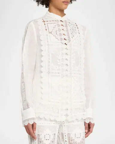 Zimmermann Aster Embroidered Blouse | Thumbnail 3 Zimmermann Aster Embroidered Blouse | Thumbnail 3