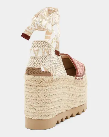 Stella McCartney 80mm Gaia Raffia Ankle-Tie Platform Espadrilles | Thumbnail 3 Stella McCartney 80mm Gaia Raffia Ankle-Tie Platform Espadrilles | Thumbnail 3
