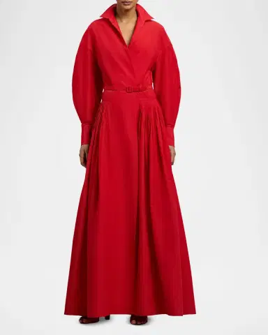 Ralph Lauren Collection Daley Cotton-Blend Poplin Evening Shirtdress | Thumbnail 2 Ralph Lauren Collection Daley Cotton-Blend Poplin Evening Shirtdress | Thumbnail 2