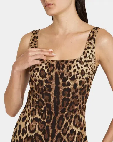 Dolce & Gabbana Leopard-Print Silk Sleeveless Midi Dress | Thumbnail 5 Dolce & Gabbana Leopard-Print Silk Sleeveless Midi Dress | Thumbnail 5