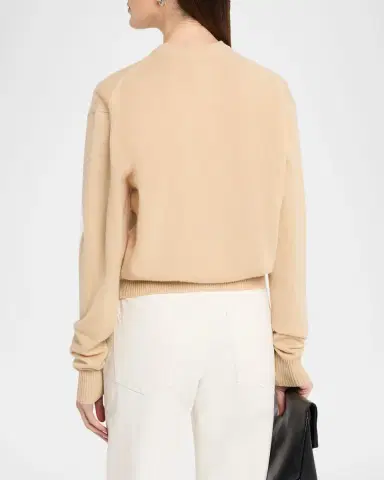 Toteme Classic Cashmere Crewneck Sweater | Thumbnail 3 Toteme Classic Cashmere Crewneck Sweater | Thumbnail 3