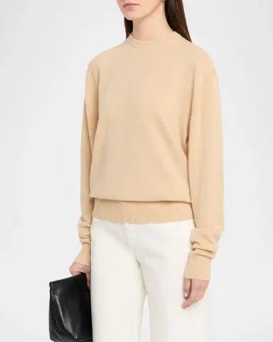 Toteme Classic Cashmere Crewneck Sweater | Thumbnail 4 Toteme Classic Cashmere Crewneck Sweater | Thumbnail 4