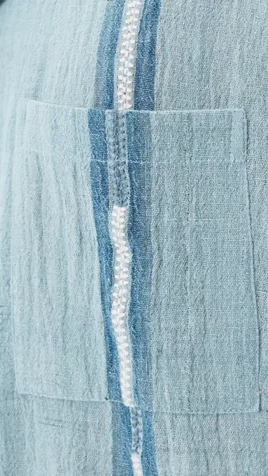 Kardo Rohit Hand Embroidered Shirt Blue | Thumbnail 6 Kardo Rohit Hand Embroidered Shirt Blue | Thumbnail 6