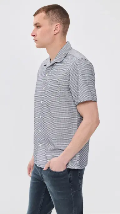 Taylor Stitch The Hawthorne Shirt Blue Pin Dot Dobby | Thumbnail 4 Taylor Stitch The Hawthorne Shirt Blue Pin Dot Dobby | Thumbnail 4