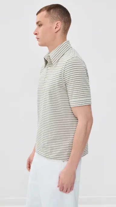 MM6 Maison Margiela triped Polo Beige/Off White | Thumbnail 4 MM6 Maison Margiela triped Polo Beige/Off White | Thumbnail 4