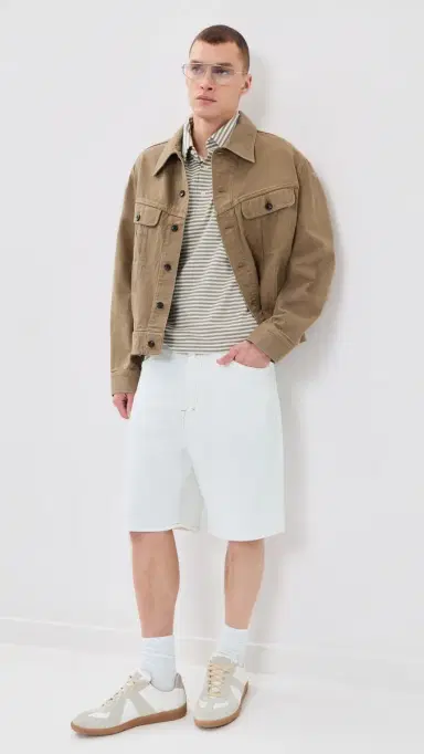 MM6 Maison Margiela triped Polo Beige/Off White | Thumbnail 5 MM6 Maison Margiela triped Polo Beige/Off White | Thumbnail 5