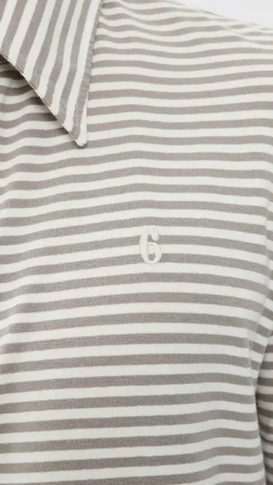 MM6 Maison Margiela triped Polo Beige/Off White | Thumbnail 6 MM6 Maison Margiela triped Polo Beige/Off White | Thumbnail 6