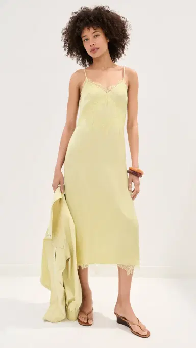 LE BOP Amara atin Dress Honeydew | Thumbnail 6 LE BOP Amara atin Dress Honeydew | Thumbnail 6