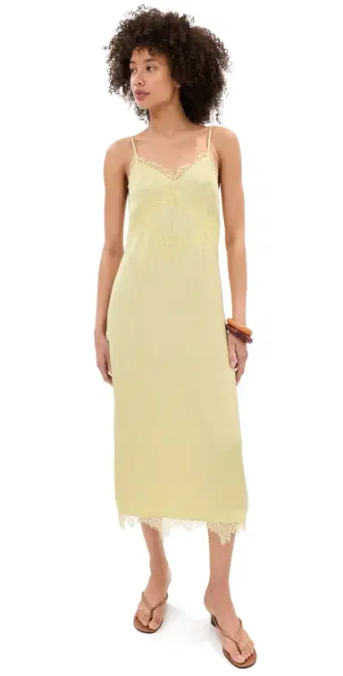 LE BOP Amara atin Dress Honeydew | Thumbnail 1 LE BOP Amara atin Dress Honeydew | Thumbnail 1