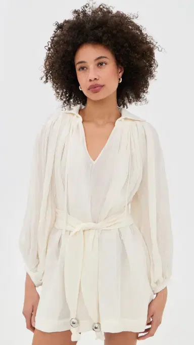 Lisa Marie Fernandez Poet ini Dress White Organic Gauze | Thumbnail 2 Lisa Marie Fernandez Poet ini Dress White Organic Gauze | Thumbnail 2