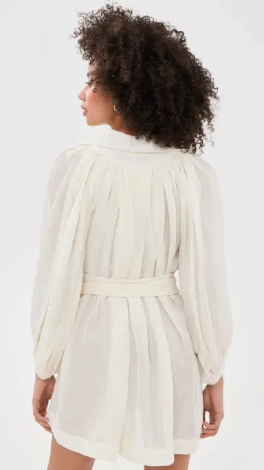 Lisa Marie Fernandez Poet ini Dress White Organic Gauze | Thumbnail 3 Lisa Marie Fernandez Poet ini Dress White Organic Gauze | Thumbnail 3