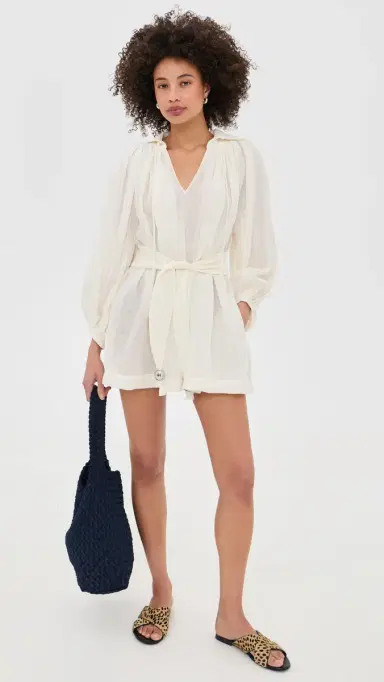 Lisa Marie Fernandez Poet ini Dress White Organic Gauze | Thumbnail 5 Lisa Marie Fernandez Poet ini Dress White Organic Gauze | Thumbnail 5