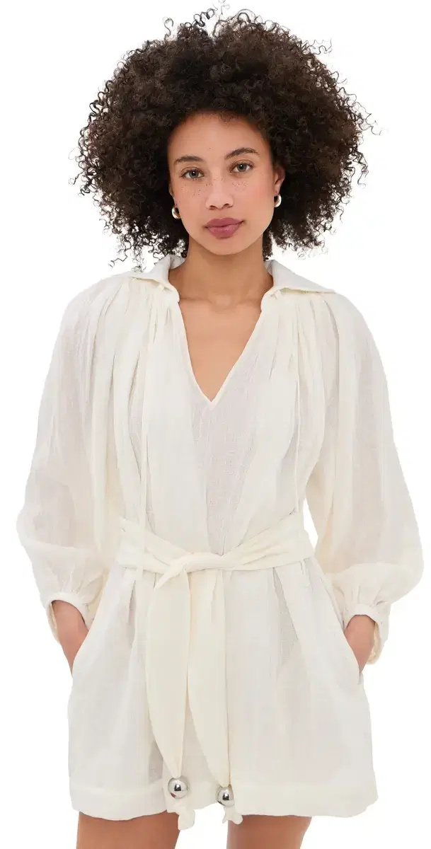 Poet ini Dress White Organic Gauze Poet ini Dress White Organic Gauze