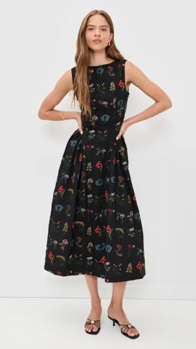Another Girl Handcrafted Hip Gathered idaxi Dress Black | Thumbnail 2 Another Girl Handcrafted Hip Gathered idaxi Dress Black | Thumbnail 2