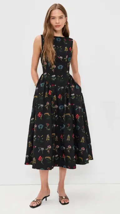 Another Girl Handcrafted Hip Gathered idaxi Dress Black | Thumbnail 5 Another Girl Handcrafted Hip Gathered idaxi Dress Black | Thumbnail 5