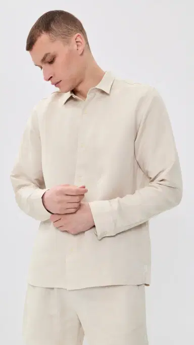AUTO-REPLY Andrew Linen Shirt Sand | Thumbnail 2 AUTO-REPLY Andrew Linen Shirt Sand | Thumbnail 2