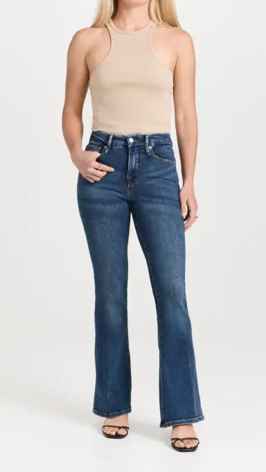 GOOD AMERICAN Good Petite Flare Jeans Blue004 8 | Thumbnail 5 GOOD AMERICAN Good Petite Flare Jeans Blue004 8 | Thumbnail 5
