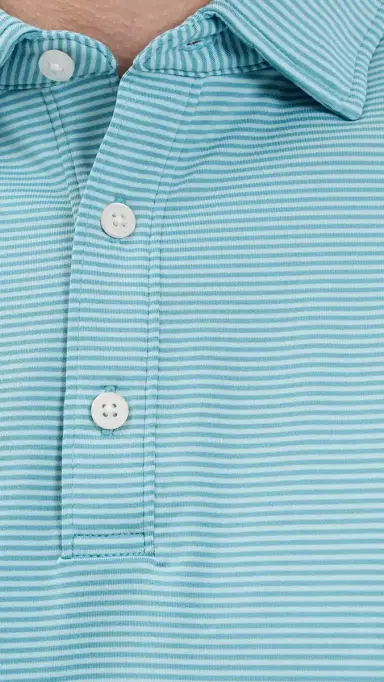 Rhone Drive Time Polo Shirt Azure Blue tripe | Thumbnail 6 Rhone Drive Time Polo Shirt Azure Blue tripe | Thumbnail 6