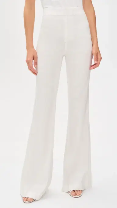 ALICE + OLIVIA Linden Bootcut Trousers Off White | Thumbnail 2 ALICE + OLIVIA Linden Bootcut Trousers Off White | Thumbnail 2