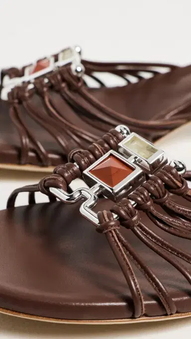 Christopher Esber Bezel Quartz Micro Heels Chocolate | Thumbnail 6 Christopher Esber Bezel Quartz Micro Heels Chocolate | Thumbnail 6