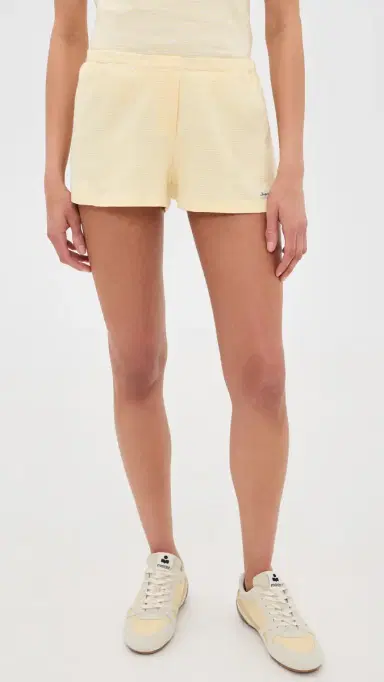 Sporty & Rich ignature Logo House Shorts Almond triped Black | Thumbnail 2 Sporty & Rich ignature Logo House Shorts Almond triped Black | Thumbnail 2