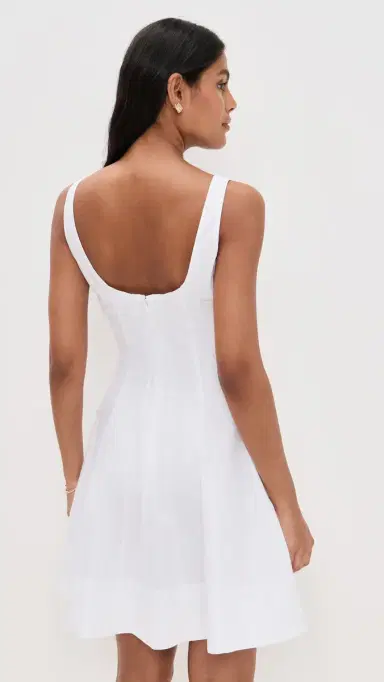 STAUD Wells Mini Dress White | Thumbnail 3 STAUD Wells Mini Dress White | Thumbnail 3