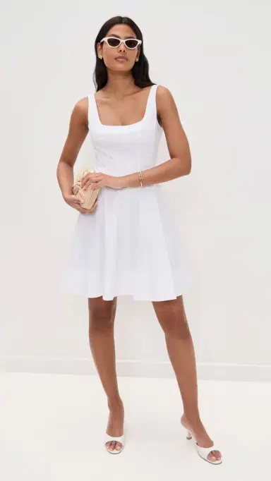 STAUD Wells Mini Dress White | Thumbnail 5 STAUD Wells Mini Dress White | Thumbnail 5