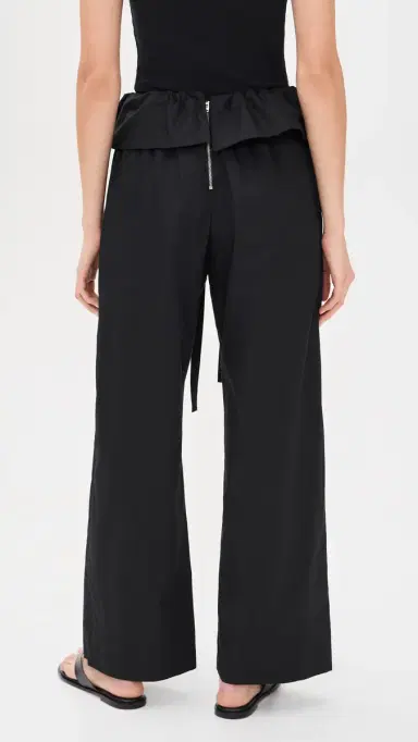 Enza Costa Cotton Peplum Pants Black | Thumbnail 3 Enza Costa Cotton Peplum Pants Black | Thumbnail 3
