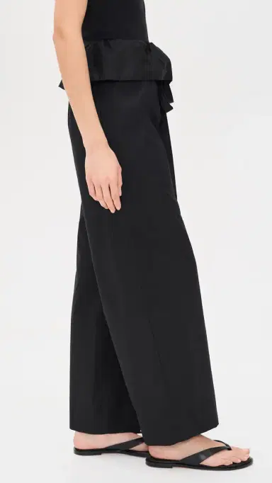 Enza Costa Cotton Peplum Pants Black | Thumbnail 4 Enza Costa Cotton Peplum Pants Black | Thumbnail 4