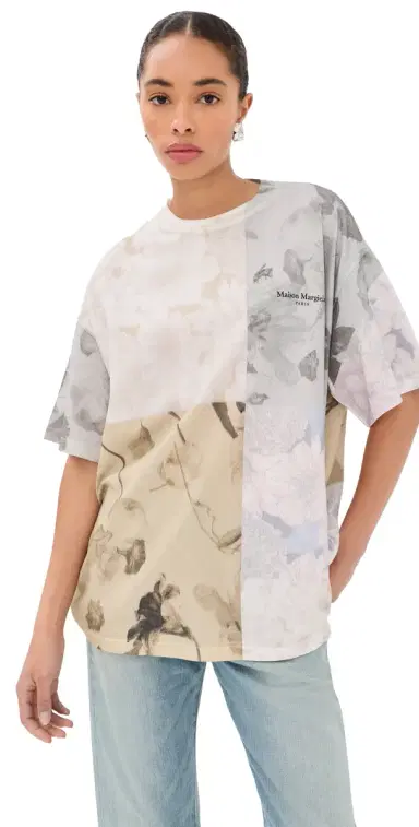 Maison Margiela Patchwork Floral T-Shirt Beige Flowers | Thumbnail 1 Maison Margiela Patchwork Floral T-Shirt Beige Flowers | Thumbnail 1