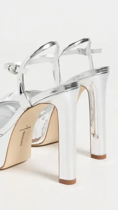 Larroudé Bianca High Platform Sandals Silver Specchio | Thumbnail 6 Larroudé Bianca High Platform Sandals Silver Specchio | Thumbnail 6