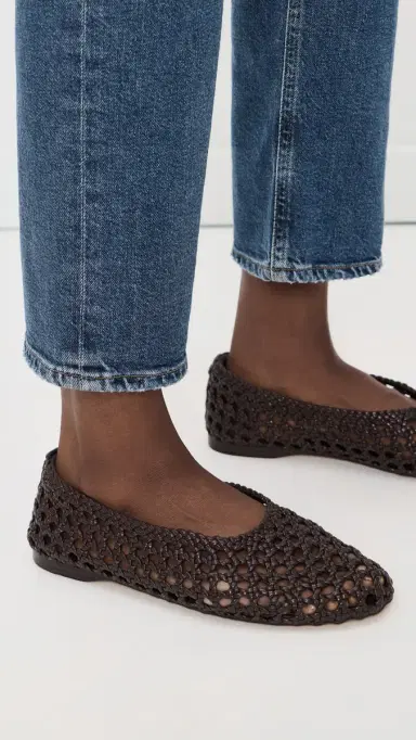 Sam Edelman Shira Woven Flats Dark Brown 6 | Thumbnail 3 Sam Edelman Shira Woven Flats Dark Brown 6 | Thumbnail 3