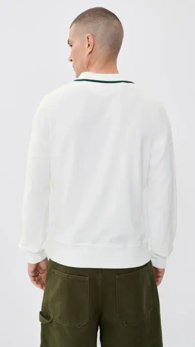 Polo Ralph Lauren Tennis Logo Polo Sweatshirt White | Thumbnail 3 Polo Ralph Lauren Tennis Logo Polo Sweatshirt White | Thumbnail 3