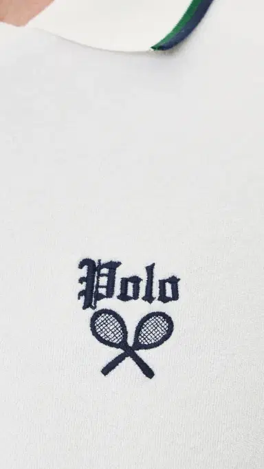 Polo Ralph Lauren Tennis Logo Polo Sweatshirt White | Thumbnail 6 Polo Ralph Lauren Tennis Logo Polo Sweatshirt White | Thumbnail 6