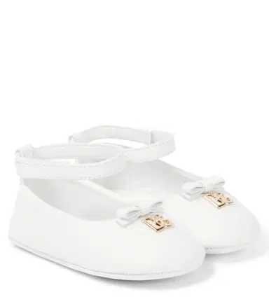 Dolce & Gabbana Kids Baby leather ballet flats | Thumbnail 1 Dolce & Gabbana Kids Baby leather ballet flats | Thumbnail 1