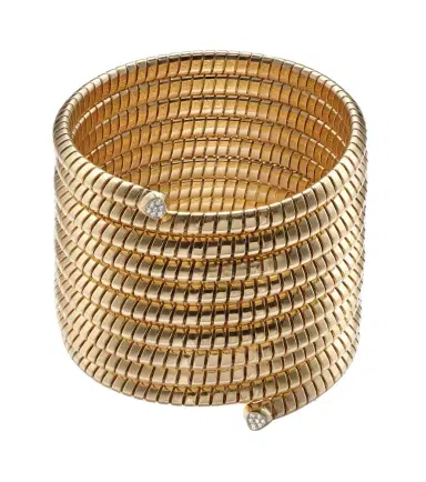 Marina B Trisolina 18kt gold bangle with diamonds | Thumbnail 1 Marina B Trisolina 18kt gold bangle with diamonds | Thumbnail 1