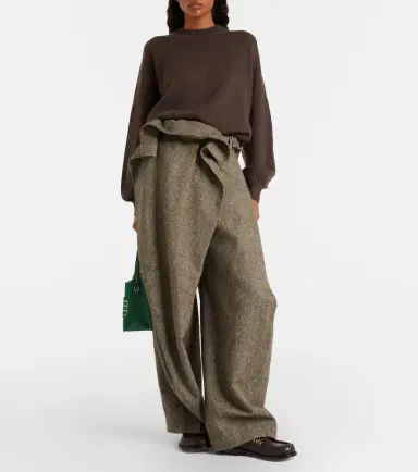 JW Anderson Asymmetric wool wide-leg pants | Thumbnail 7 JW Anderson Asymmetric wool wide-leg pants | Thumbnail 7