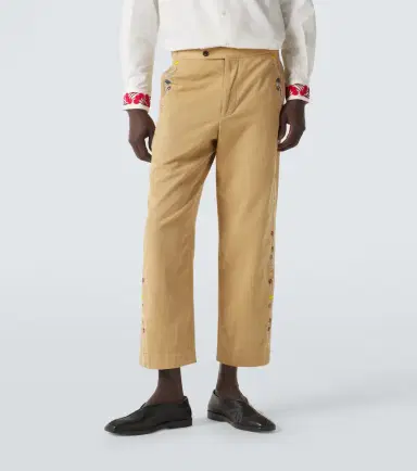 Bode Feather Runner cotton straight pants | Thumbnail 3 Bode Feather Runner cotton straight pants | Thumbnail 3
