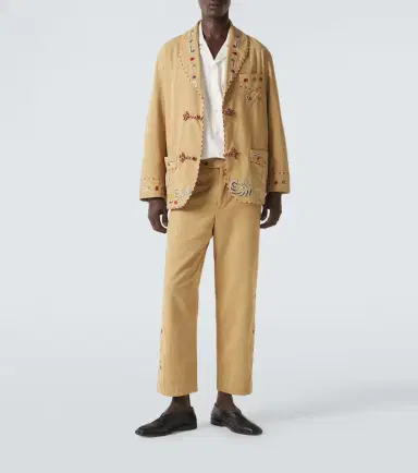 Bode Feather Runner cotton straight pants | Thumbnail 5 Bode Feather Runner cotton straight pants | Thumbnail 5