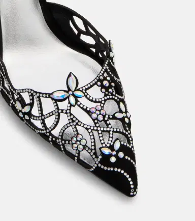 René Caovilla Embellished suede slingback pumps | Thumbnail 2 René Caovilla Embellished suede slingback pumps | Thumbnail 2