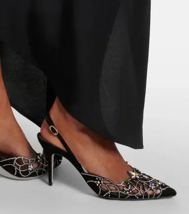 René Caovilla Embellished suede slingback pumps | Thumbnail 5 René Caovilla Embellished suede slingback pumps | Thumbnail 5