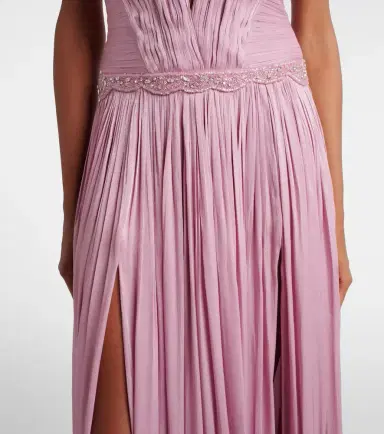Costarellos Juliette halterneck georgette lamé gown | Thumbnail 4 Costarellos Juliette halterneck georgette lamé gown | Thumbnail 4