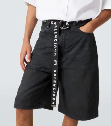 Balenciaga Unity belted denim Bermuda shorts | Thumbnail 2 Balenciaga Unity belted denim Bermuda shorts | Thumbnail 2