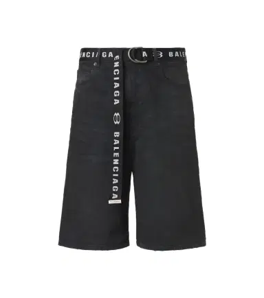 Balenciaga Unity belted denim Bermuda shorts | Thumbnail 1 Balenciaga Unity belted denim Bermuda shorts | Thumbnail 1