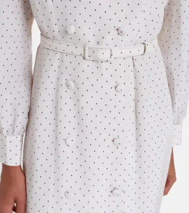 Alessandra Rich Polka-dot silk midi dress | Thumbnail 2 Alessandra Rich Polka-dot silk midi dress | Thumbnail 2