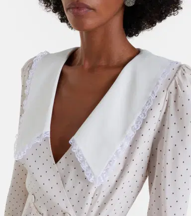 Alessandra Rich Polka-dot silk midi dress | Thumbnail 7 Alessandra Rich Polka-dot silk midi dress | Thumbnail 7