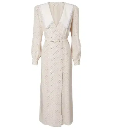 Alessandra Rich Polka-dot silk midi dress | Thumbnail 1 Alessandra Rich Polka-dot silk midi dress | Thumbnail 1