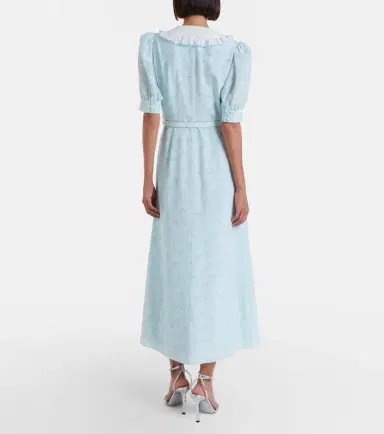 Alessandra Rich Floral silk midi dress | Thumbnail 2 Alessandra Rich Floral silk midi dress | Thumbnail 2