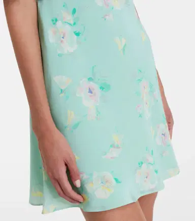 Alessandra Rich Lace-trimmed floral silk minidress | Thumbnail 3 Alessandra Rich Lace-trimmed floral silk minidress | Thumbnail 3