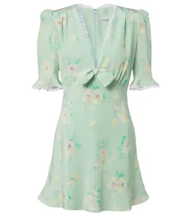 Alessandra Rich Lace-trimmed floral silk minidress | Thumbnail 1 Alessandra Rich Lace-trimmed floral silk minidress | Thumbnail 1